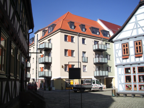 Blick auf das Gebäude Stumpfelsgasse 5 nach dem Umbau, Bild: Dipl.-Ing. Michael H. Lange