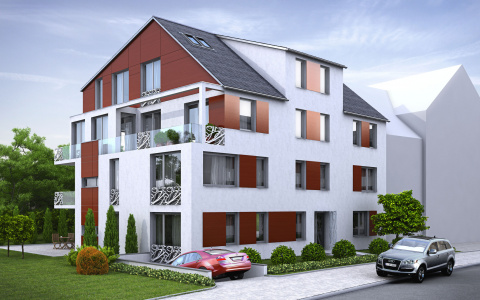 Visualisierung mit Blick von der Friedrich-Naumann-Straße, Bild: Alexander Korb