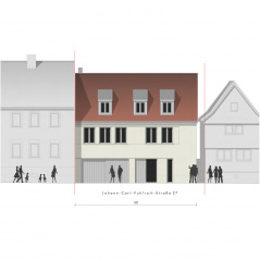 Ansicht Straße (Entwurfsstudie), Bild: Jan Fitzner