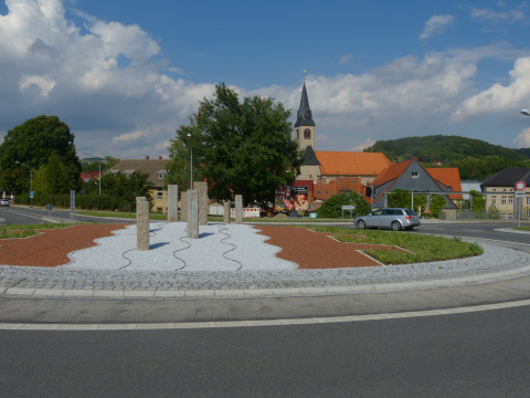 Kreisel mit Wappen, Bild: Andrea Ziegenrücker