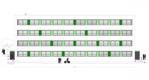 Südansicht Fassade, Bild: Tobias Winkler