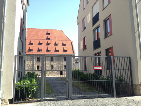 Feuerwehrzufahrt Große Ackerhofsgasse, Bild: Kristiane Schley