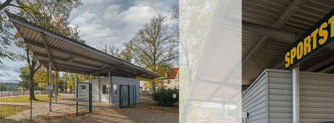 Flugdach Eingangsgebäude, Bild: Ivo Mestenhauser