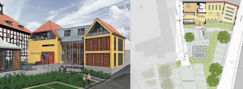 Blick Borngasse + Lageplan, Bild: Ivo Mestenhauser