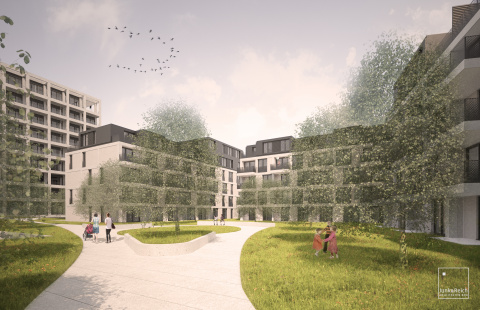 Innenhof des Wohnquartiers, Bild: Klaus Reich