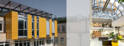 Kubus als Raumerweiterung mit HPL-Fassade, Bild: Ivo Mestenhauser