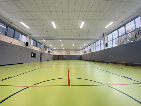 Sporthalle Niedersachswerfen Innen, Bild: Pia Wienrich