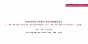 7. Internationales Symposium zur Architekturvermittlung: Call for papers, Bildautor:in: Bauhaus-Universität Weimar