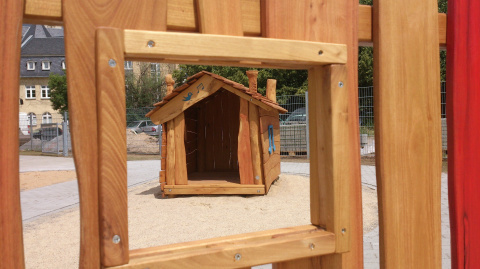 Musikkita Halle - Klettergerüst, Spielplatz, Bild: Diana Moraweck
