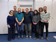 Tauschten sich am 20. Januar in Erfurt zur Wirksamkeit der Kammergruppen-Aktivitäten aus (von links): Ines M. Jauck (Präsidentin), Erik Hupke (KG Südthüringen Ilmkreis), Rüdiger Weingart (KG Erfurt), Matthias P. Gliemann (KG Eichsfeld Unstrut-Hainich), Hans-Jörg Kind (KG Kreis Gotha), Thomas Wittenberg (Vizepräsident), Pia Wienrich (KG Kyffhäuser Südharz), Uta Jahn (KG Gera Ostthüringen) und Jonas Kern (KG Weimar Sömmerda); es fehlt: Gisbert Bachrodt (KG Jena Holzland Saalfeld-Rudolstadt)