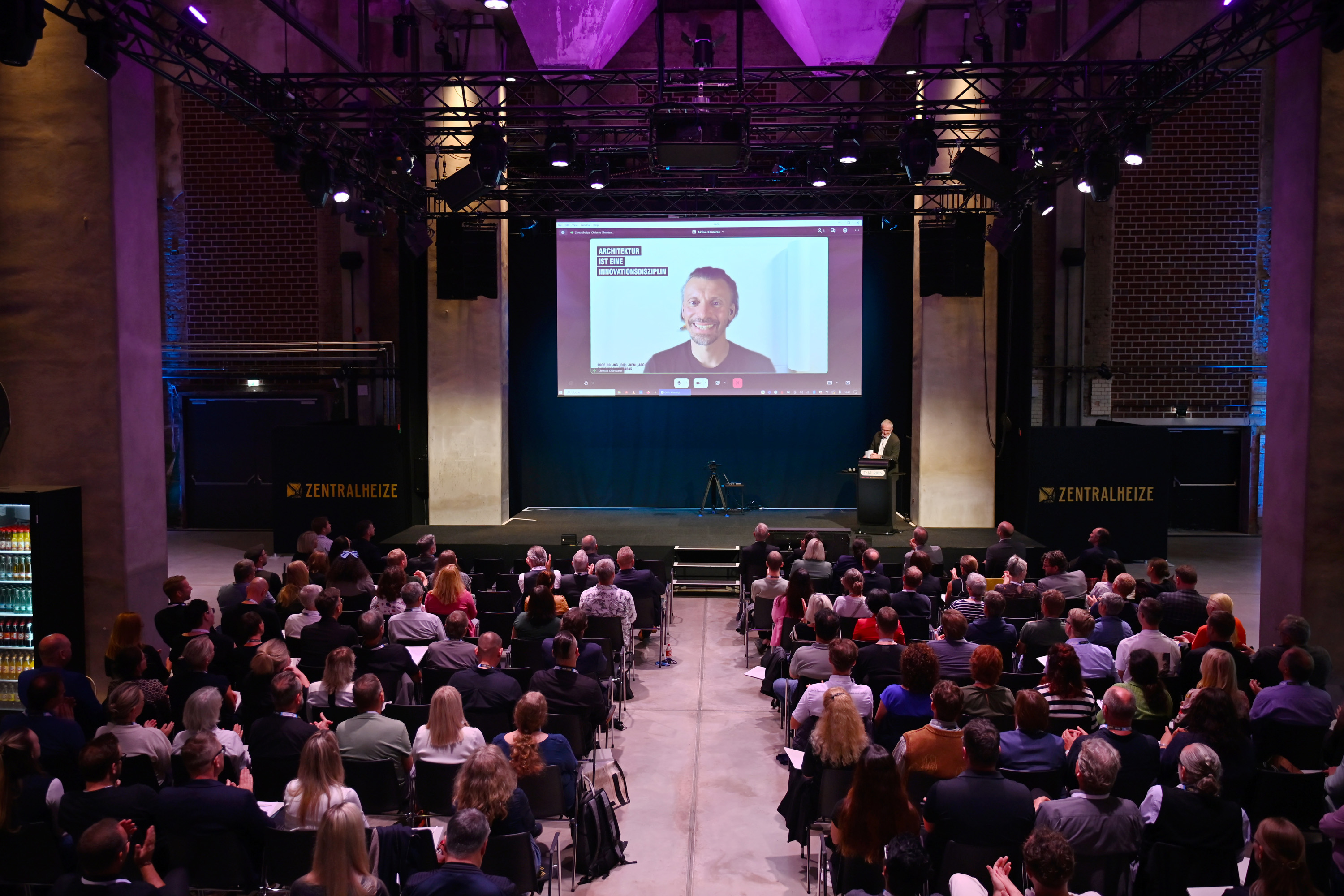 Prof. Dr.-Ing. Christos Chantzaras war per Online-Stream zugeschaltet, Bild: Michael Voigt
