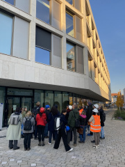 Impression der Führung durch den neuen Campus Inselplatz