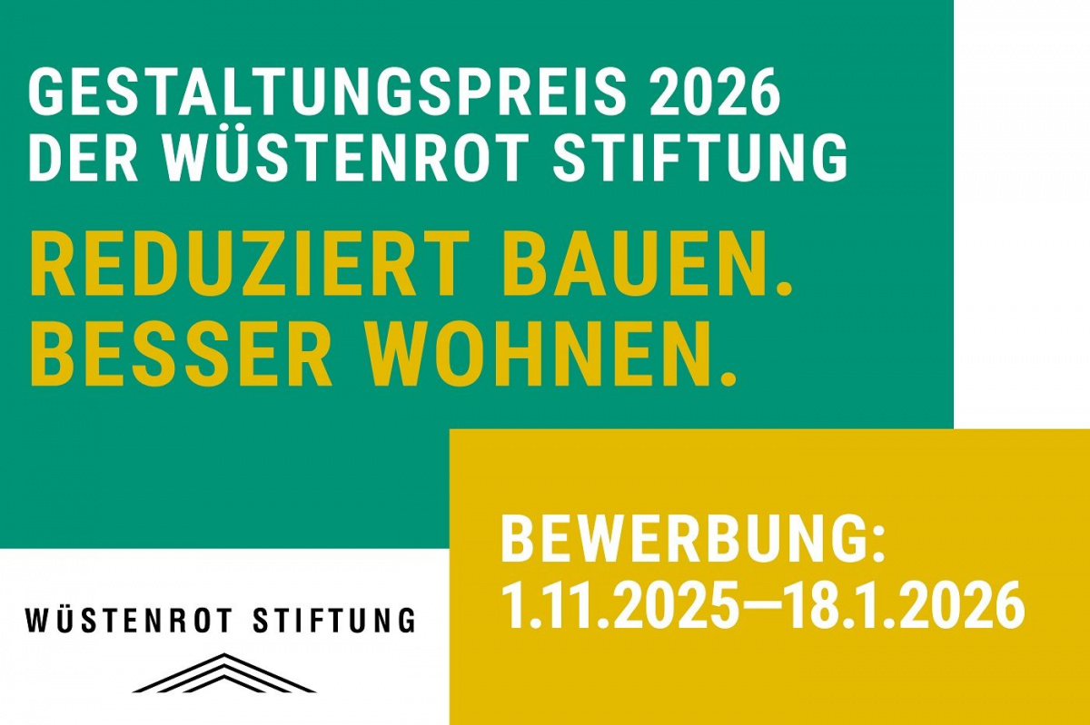 Wüstenrot Stiftung Gestaltungspreis 2026, Bild: Wüstenrot Stiftung