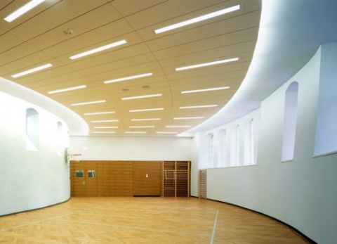 Sportsaal im Bogenbau, Bild: Klaus Aschenbach